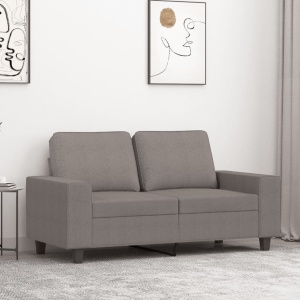 Kétszemélyes fekete szövetkanapé 120 cm