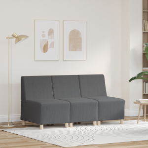 Sofa chiar 3 pcs sötétszürke 55 x 74 x 82 cm bársony anyag