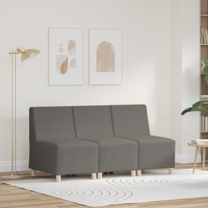 Sofa chiar 3 pcs világosszürke 55 x 74 x 82 cm bársony anyag