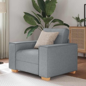 Világosszürke szövet kanapéfotel 60 cm