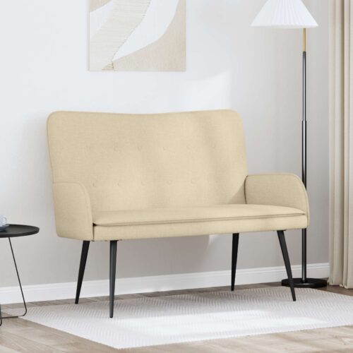 Kétüléses kanapé krém 115 x 61 x 87 cm szövet
