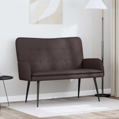 Kétüléses kanapé sötét barna 115 x 61 x 87 cm szövet