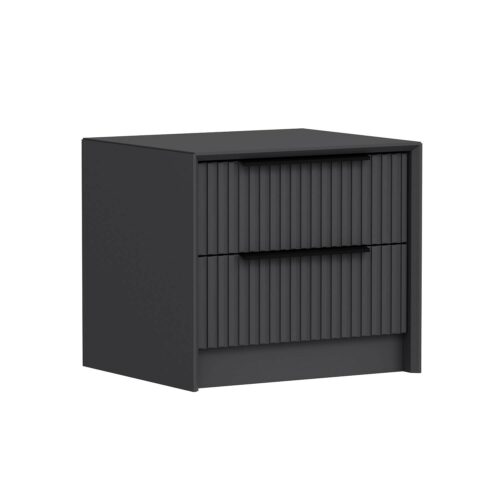 Hanah Home Antracit Kale Luxe Soft Éjjeliszekrény - 4799