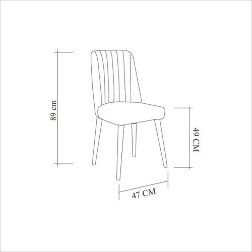 Hanah Home Chair Atlantic Pine Stone Stormi Sandalye Atl-Stone - Image 2