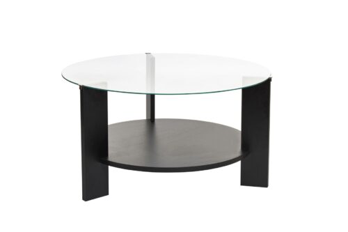 Hanah Home Coffee Table Wood Black Transparent Clara - Wood Black...
