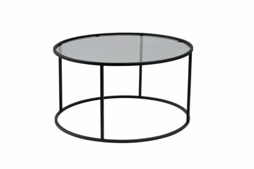 Hanah Home Dohányzóasztal Fekete Szürke Aurum - 80 - Fekete
