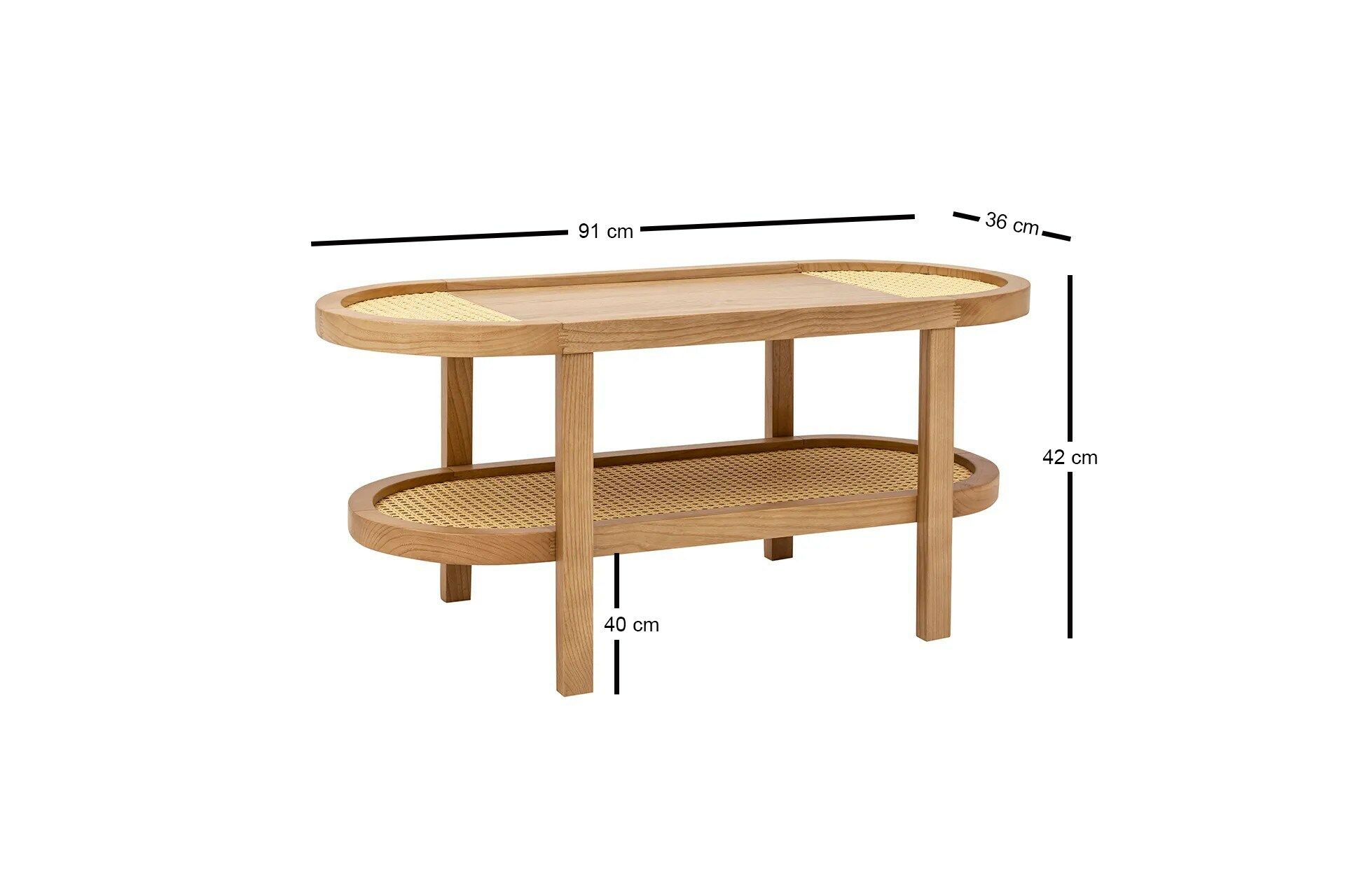 Hanah Home Coffee Table Natural Nala 42 - Natural - Image 2