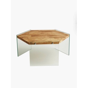 Hanah Home Coffee Table Oak Hexagon S304