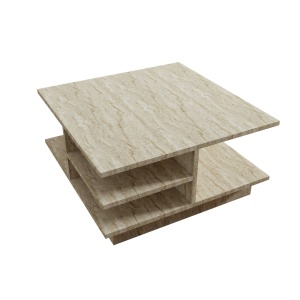 Hanah Home Coffee Table Travertine Skull - Travertine
