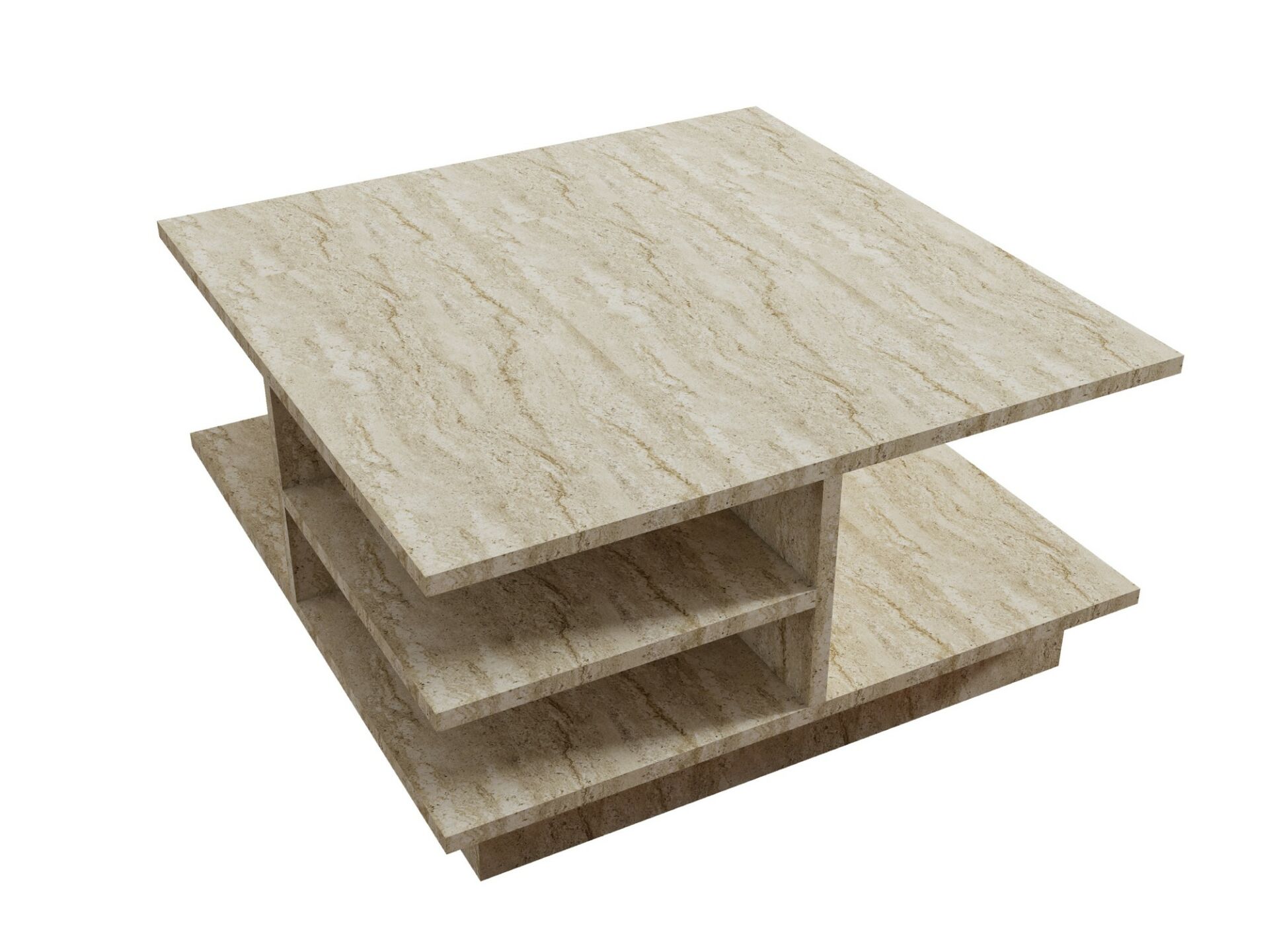 Hanah Home Coffee Table Travertine Skull - Travertine