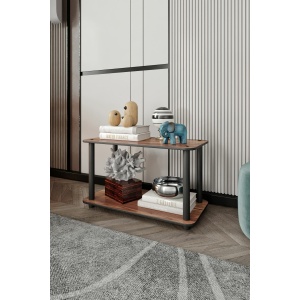 Hanah Home Diófa Dohányzóasztal Könyvespolc