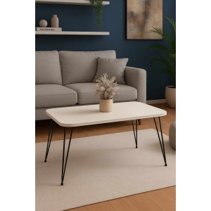 Hanah Home Dohányzóasztal Fehér Fekete Peka247P - Fehér
