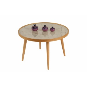 Hanah Home Dohányzóasztal Tölgy Szürke Márvány Polen 80