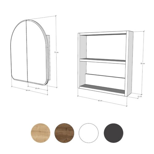 Hanah Home Fürdőszobai Szekrény White Hope Cabinet - Fehér - Image 2