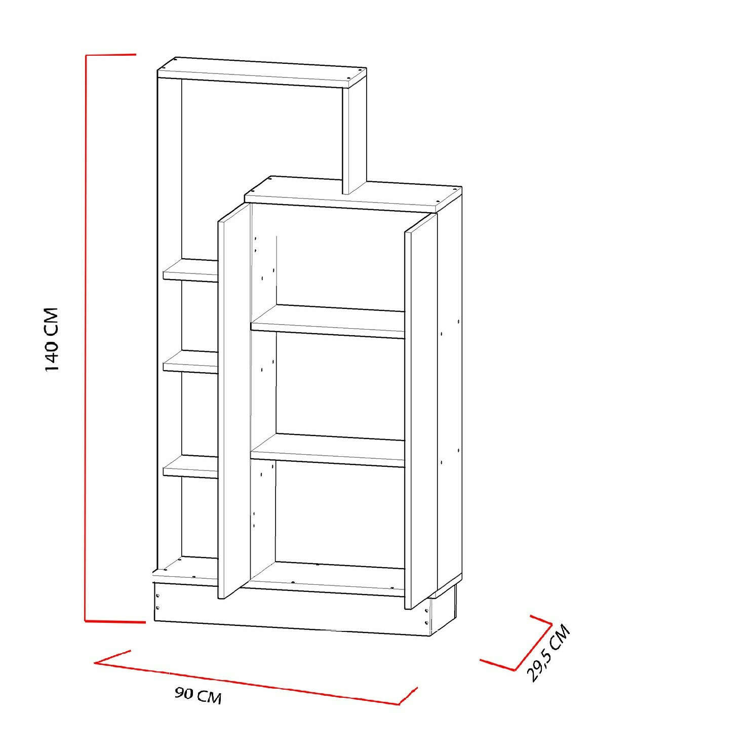 Hanah Home Multi Purpose Cabinet White Gupse - White - Image 2