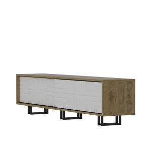 Hanah Home TV Stand Oak White Askal - Ud