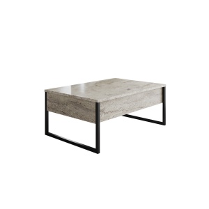 Hanah Home Travertine Black Luxe Dohányzóasztal - Travertin