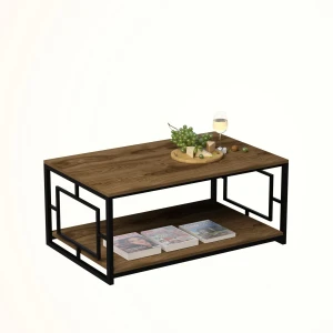 Hanah Home dohányzóasztal diófa fekete Kelvin - fekete