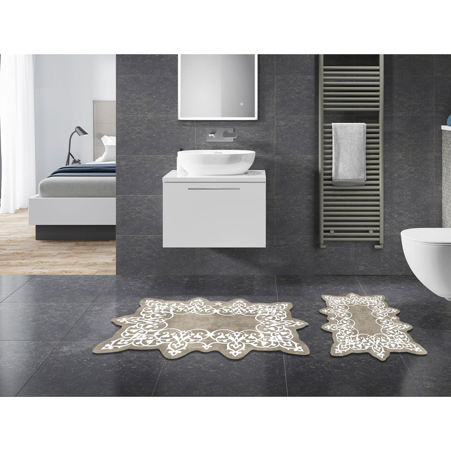 L'essential Maison Bathmat Set (2 Pieces) Cream 21014315Kr
