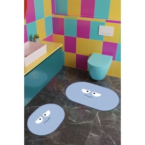 L'essential Maison Fürdőszőnyeg Szett (2 darabos) Kék Enoja
